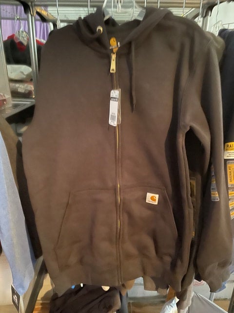 Brown Carhartt Zip Up Hoodie Mens Carhartt Force Sweatshirts